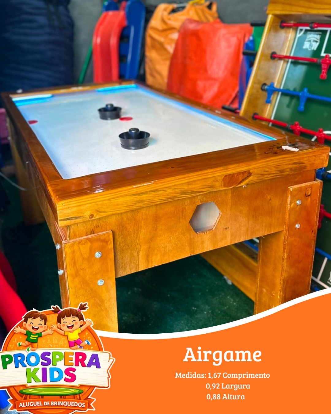 Air game da Próspera Kids disponível para aluguel