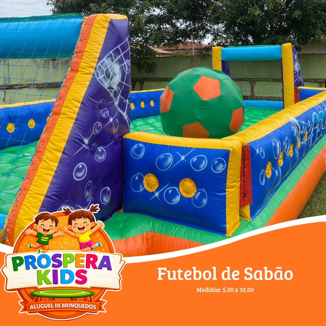 Futebol de sabão da Próspera Kids disponível para aluguel