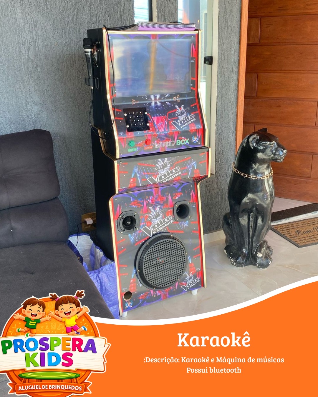 Karaokê da Próspera Kids disponível para aluguel