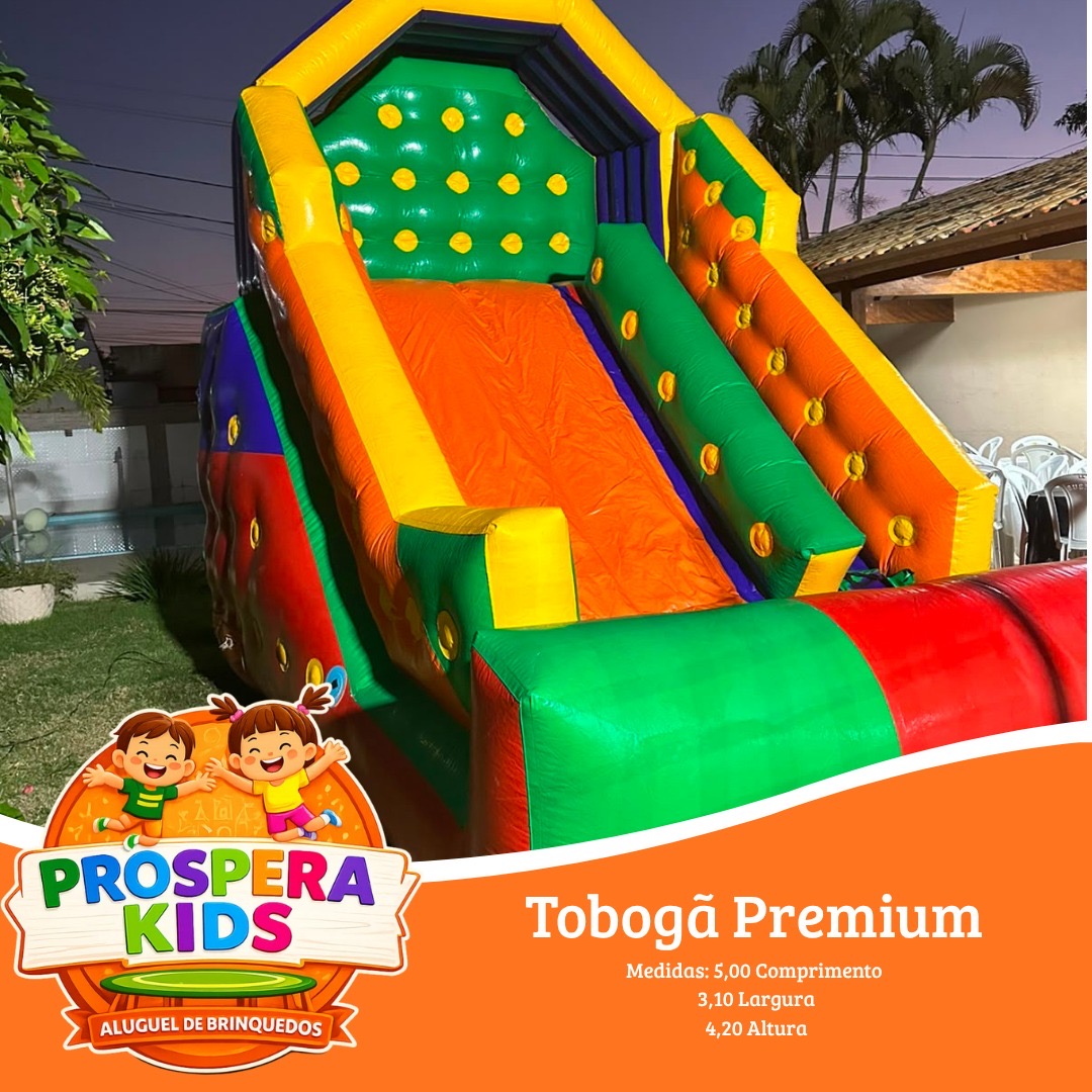 Tobogã da Próspera Kids disponível para aluguel