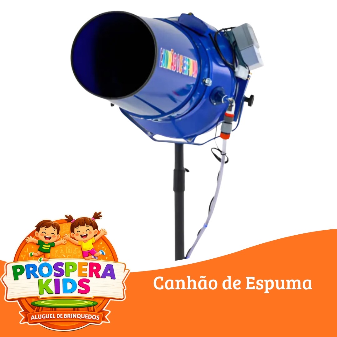 Canhão de espuma da Próspera Kids disponível para aluguel