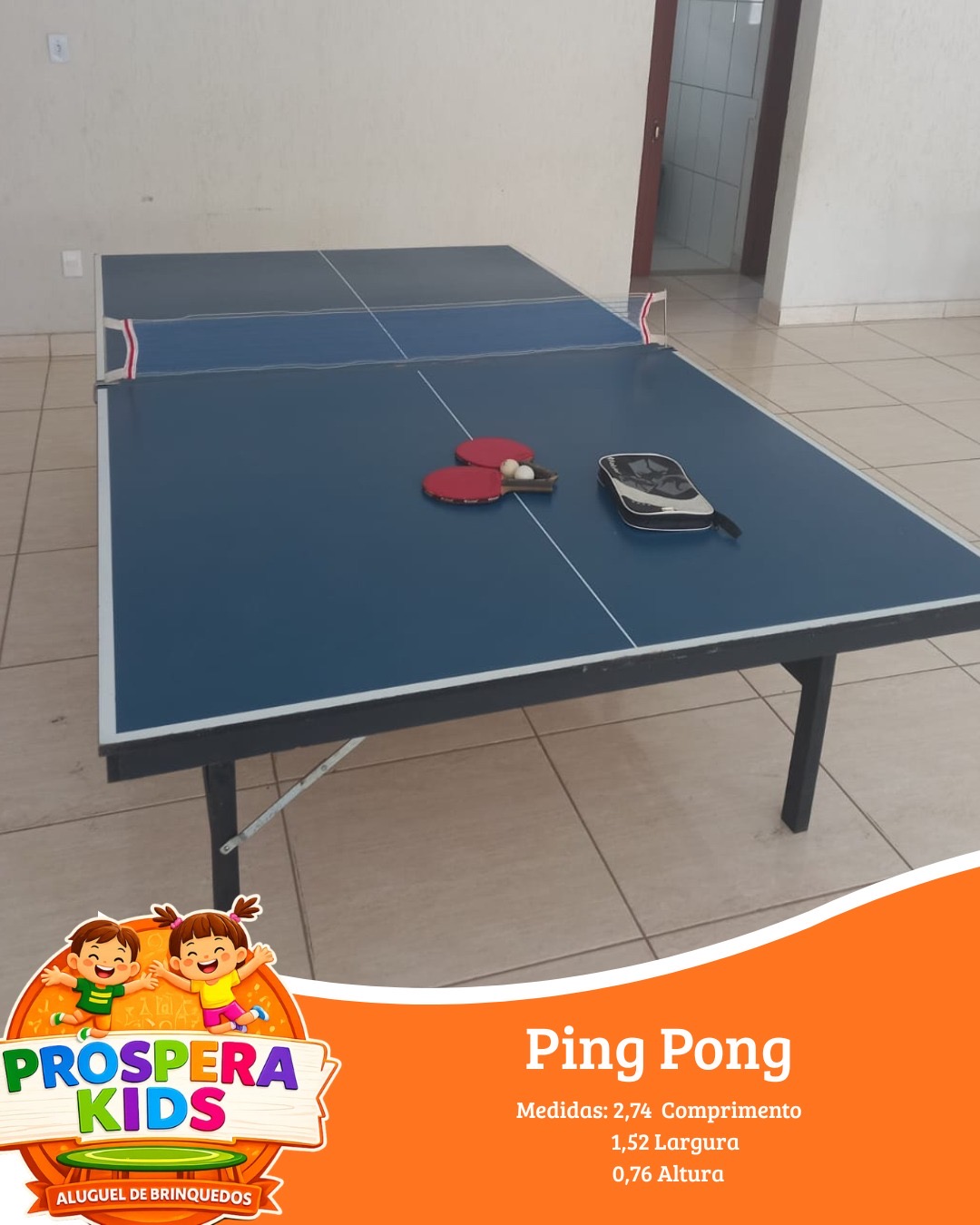 Ping pong da Próspera Kids disponível para aluguel